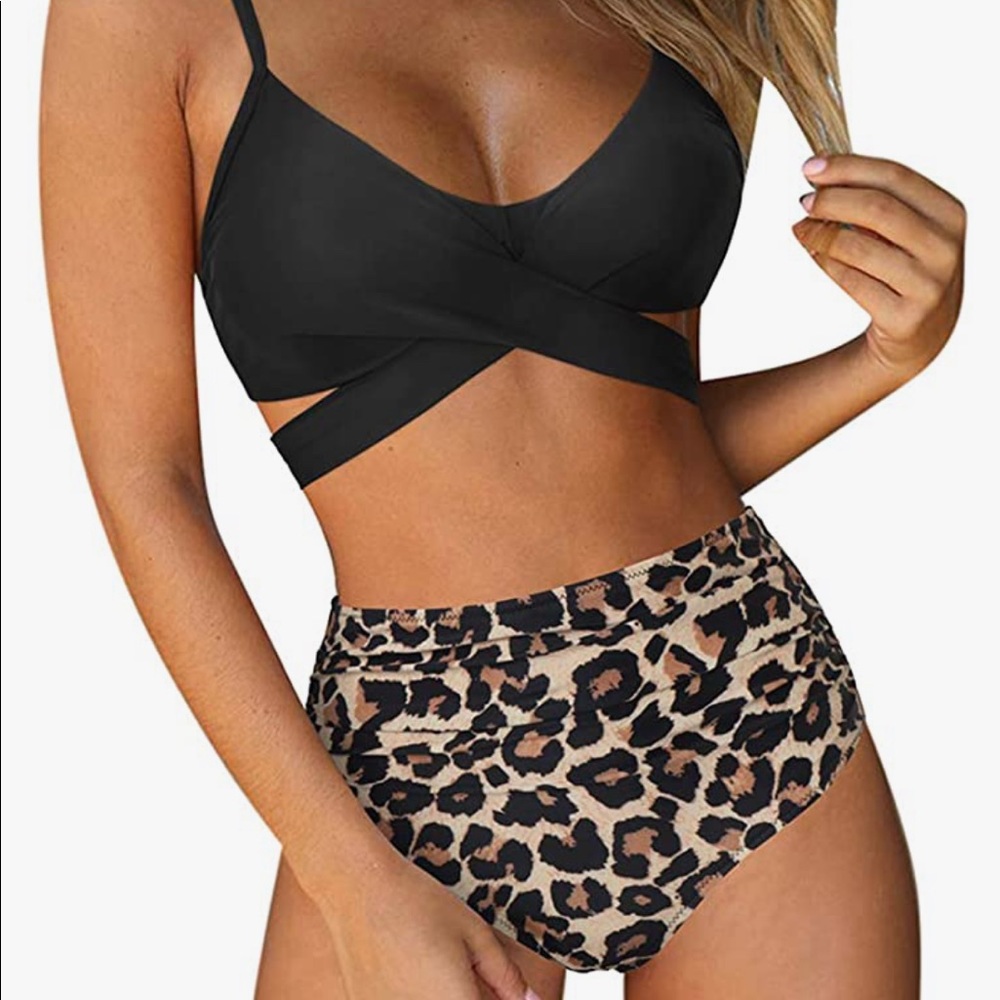 2 piece high wasted bikini size small